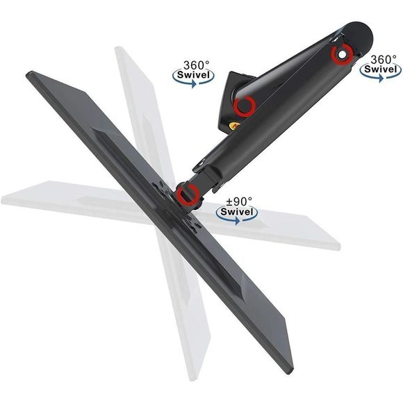 NB North Bayou Monitor Desk Mount Stand Full Motion Swivel Monitor F80 - Picture 3 of 5